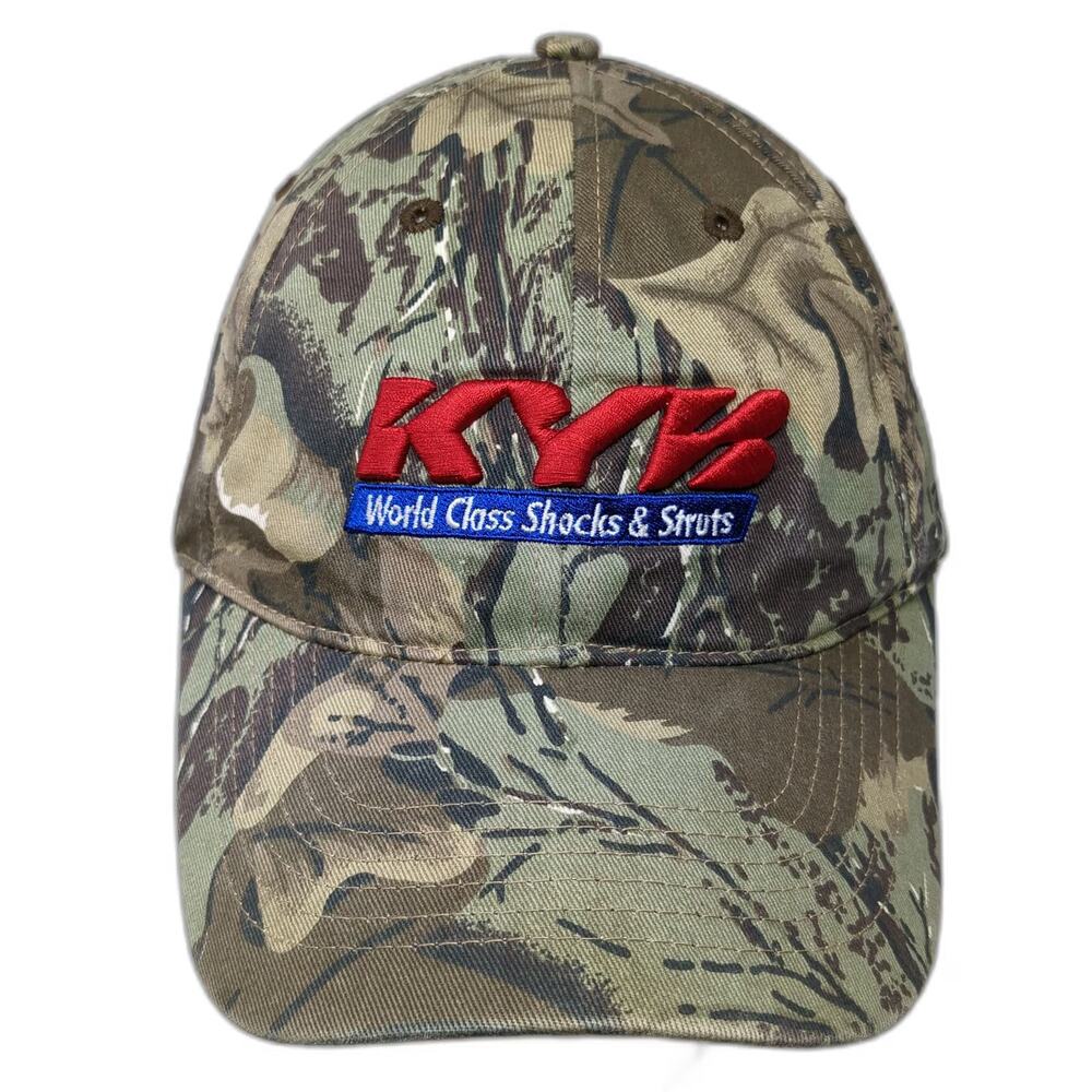 Graffiti Baseball Cap Green Brown One Size Camo KYB Shocks Struts Automotive hat